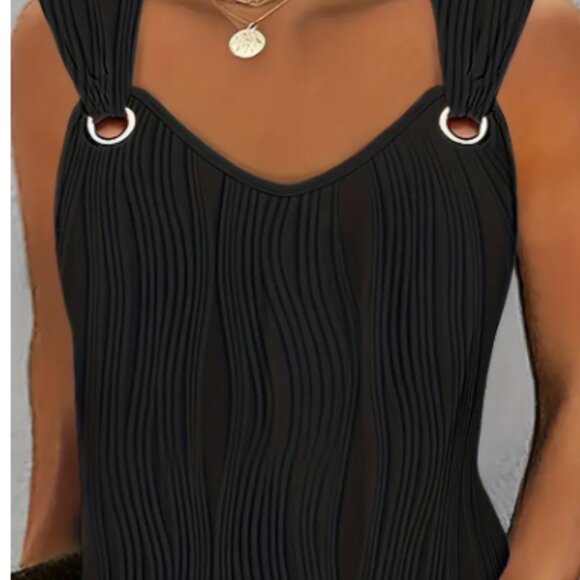 Black Casual Sleeveless Mini Dress Size XL/12 NWOT - Picture 2 of 7